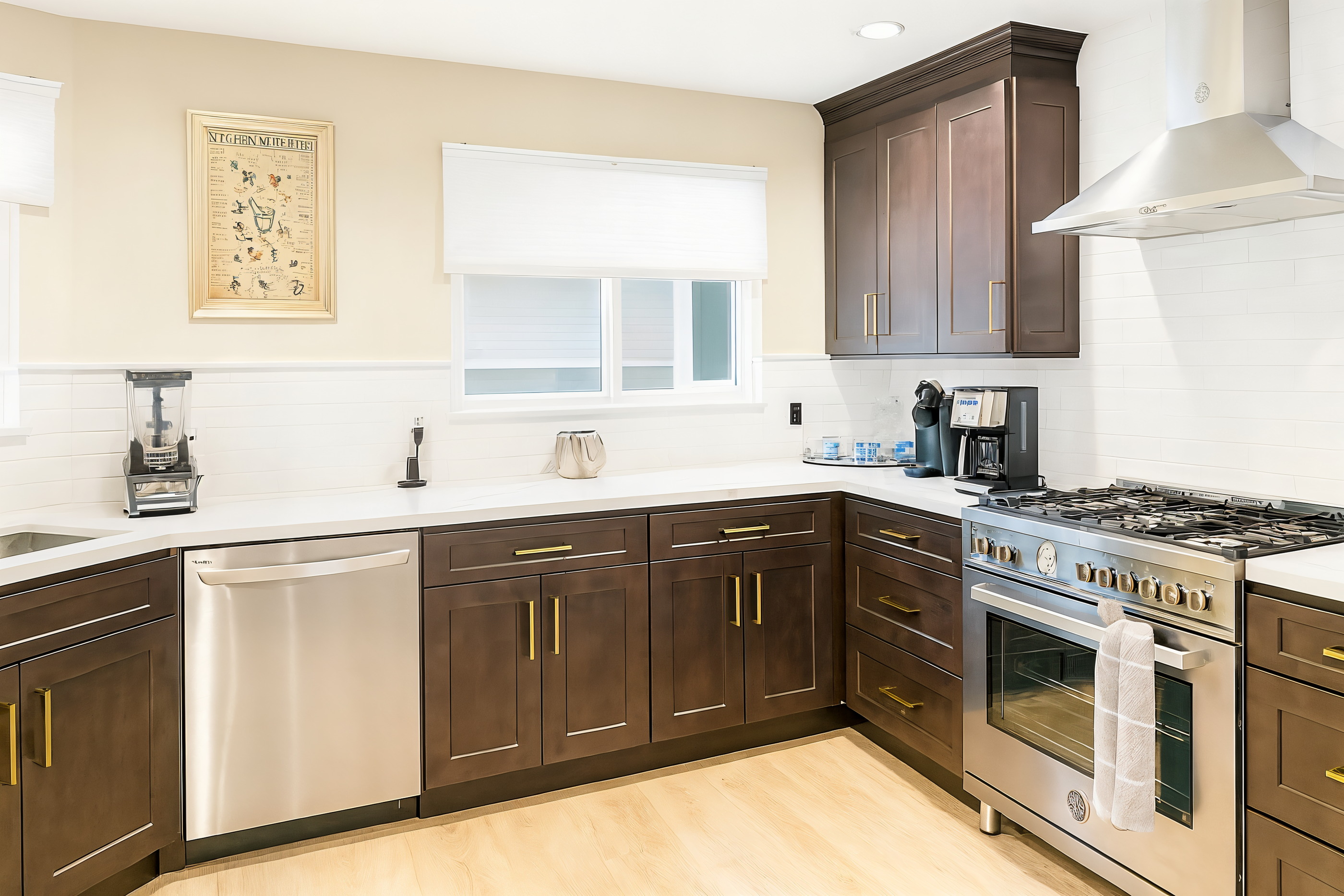 Full kitchen with stainless appliances